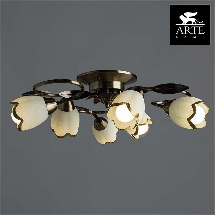 Фото 3 Потолочная люстра - A6061PL-6AB - Arte Lamp Фото 3 Потолочная люстра A6061PL-6AB в стиле флористика